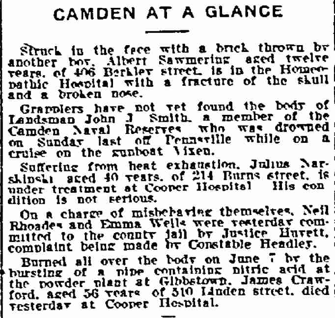 Camden at a Glance, Philadelphia Inquirer, June 19, 1915