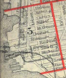 Map of Gant Street area, 1914