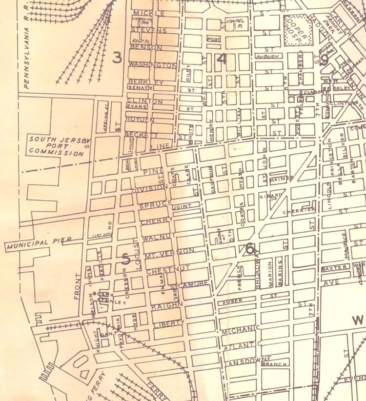 Map of Gant Street area, 1946