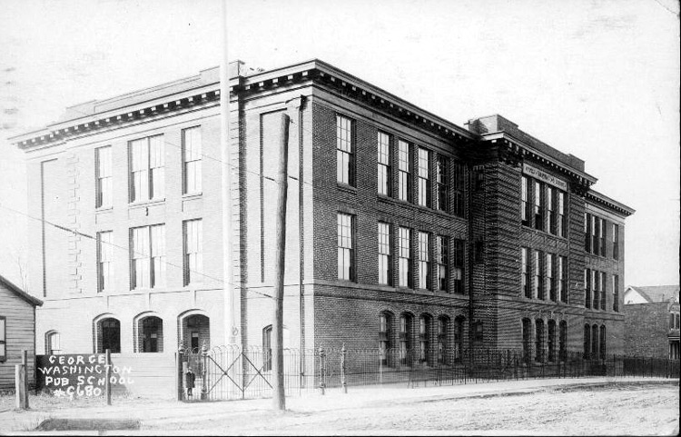 George Washington Elementary School, 1033 Cambridge Avenue, postcard c. 1907