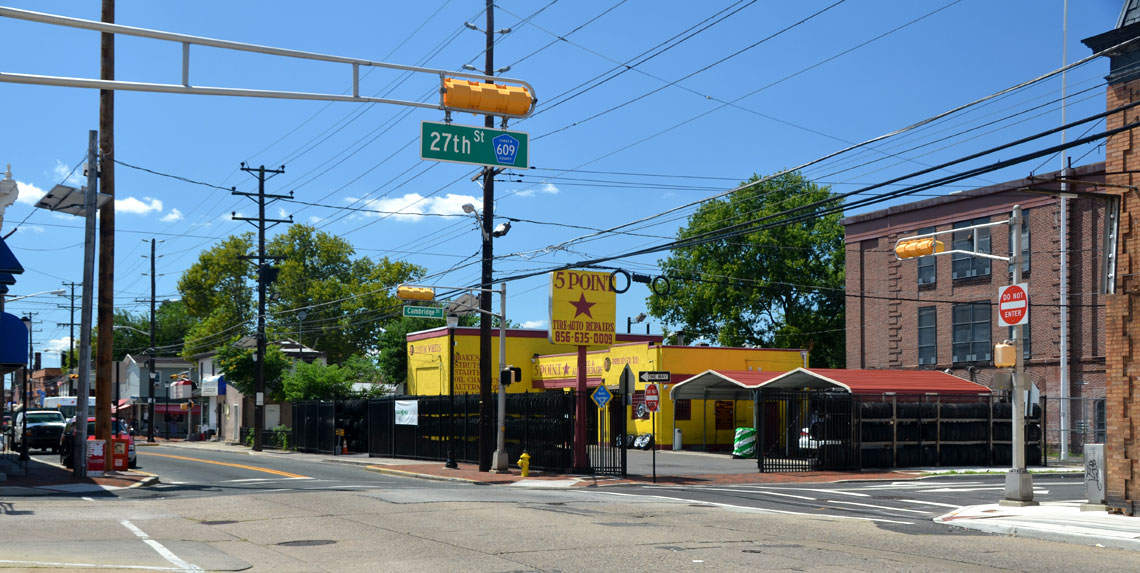 Southwest corners of River Avenue and Cambridge Avenue, August 22, 2011