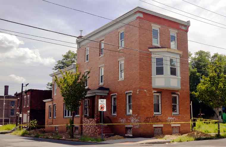 Southeast corner of Broadway and Van Hook Street, August 24, 2011