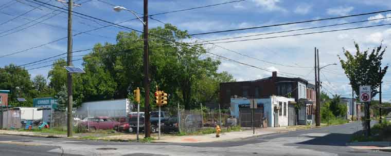 Northeast corner of Broadway and Van Hook Street, August 24, 2011