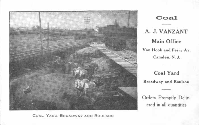 A.J. Vanzant Coal Yard, Van Hook Street and Ferry Avenue, Camden NJ