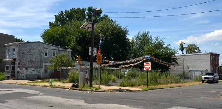 Southwest corner of Broadway and Van Hook Street, August 24, 2011