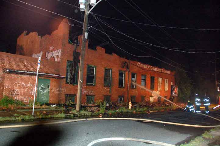 Fire at 615 Van Hook Street, July 5, 2011