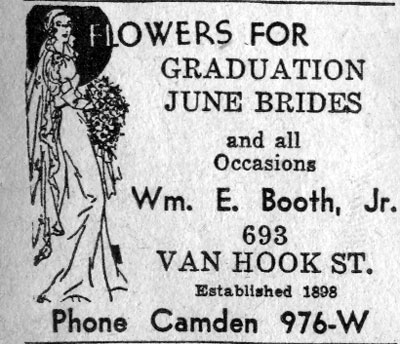 Booth's Flowers, 693 Van Hook Street, June 16, 1933