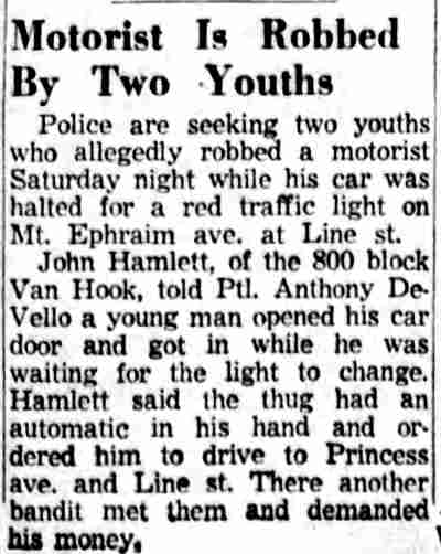 802 Van Hook Street, John Henry Hamlett, December 3, 1956