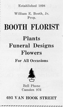 Booth's Flowers, 693 Van Hook Street, January 27, 1939