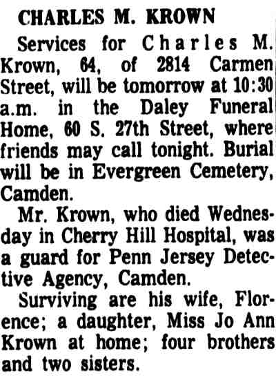 2814 Carman Street, January 14, 1966