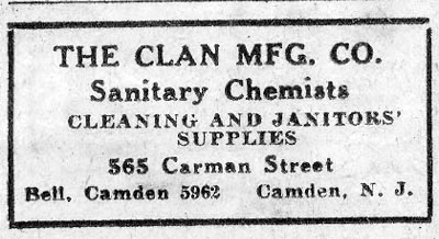 565 Carman Street, Clan Manufacturing Company, Camden Courier-Post, March 12, 1930