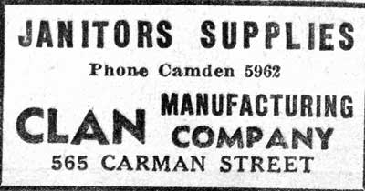 565 Carman Street, Clan Manufacturing Company, Camden Courier-Post, February 20, 1936