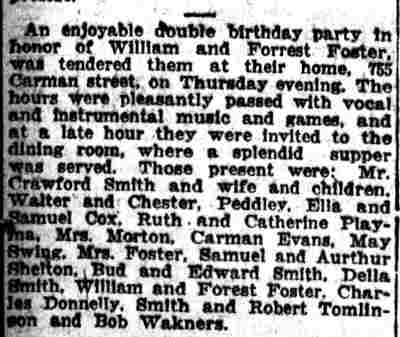 Mrs. Ethel Foster, 755 Carman Street, Camden Post-Telegram, February 22, 1919