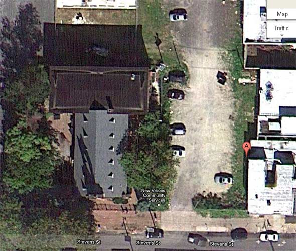 Church Place, 2012 satellite view