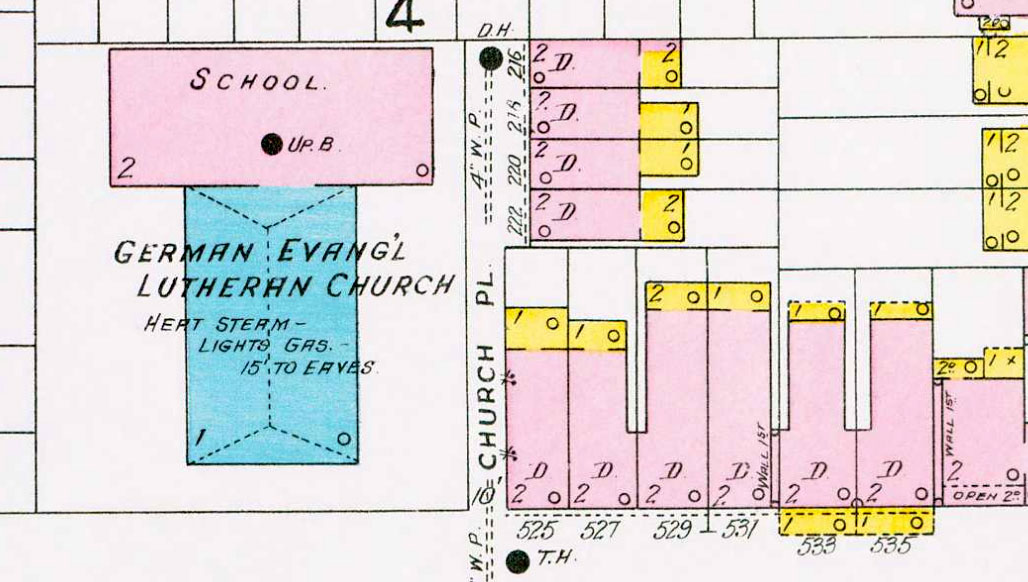 1906 Sanborn Map, Church Place
