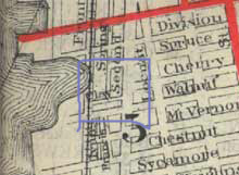 1914 map showing Clay Street, Camden NJ