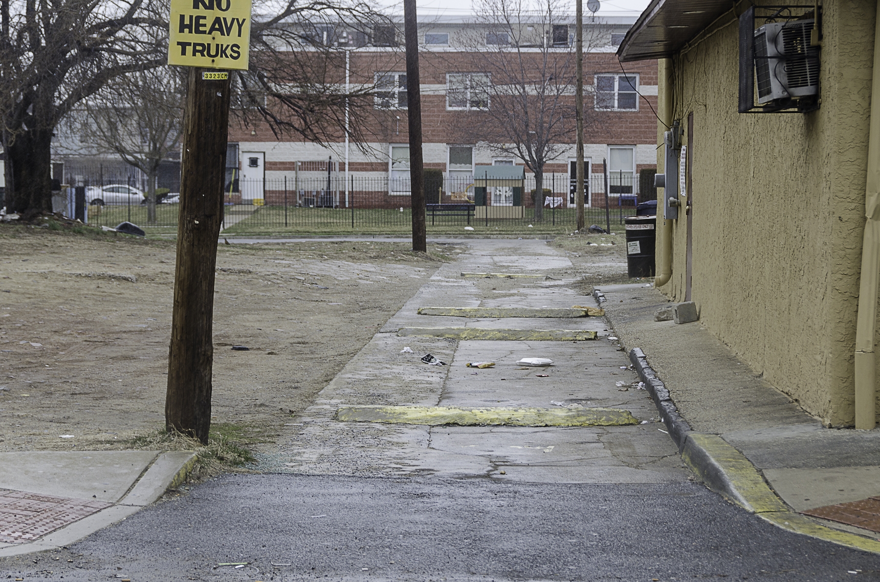 Looking north on Coates Street from Spruce Street, March 19, 2014