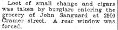 Grocery Burglary — Camden Courier-Post, June 6, 1932