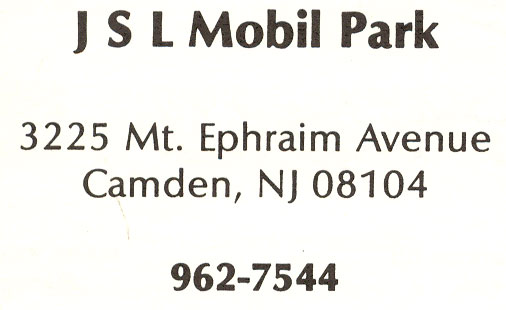 Mobile Home Park at 3225 Mount Ephraim Avenue — 1991