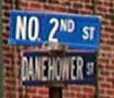 Danenhower Street at North 2nd Street, overview, April 1, 2004