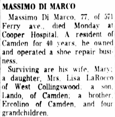 Massimo Di Marco — Obituary