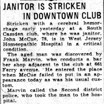 Janitor Is Stricken in Downtown Club