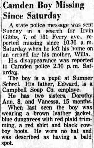 Camden Boy Missing Since Saturday