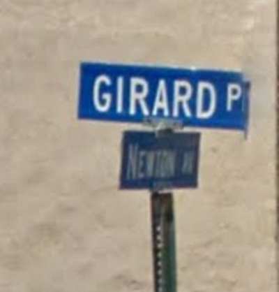 Street sign at St. John Street and Newton Avenue, 2012