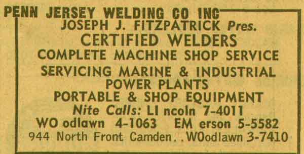 Penn Jersey Welding Co. additional 1955 ad