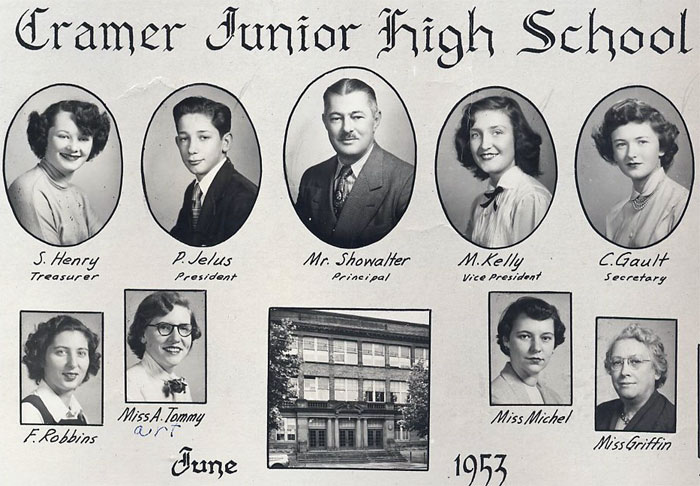 Cramer Junior High School 1953 Yearbook — Principal, Student Government Officers and School Staff
