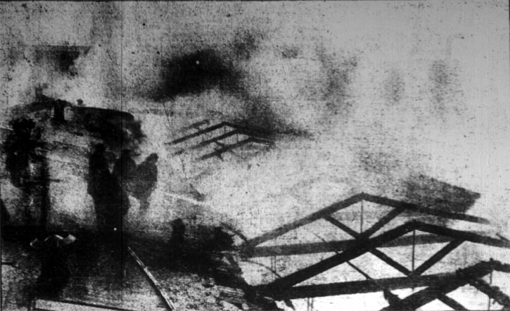 How flames gutted the big industrial building on Erie Street, February 22, 1928