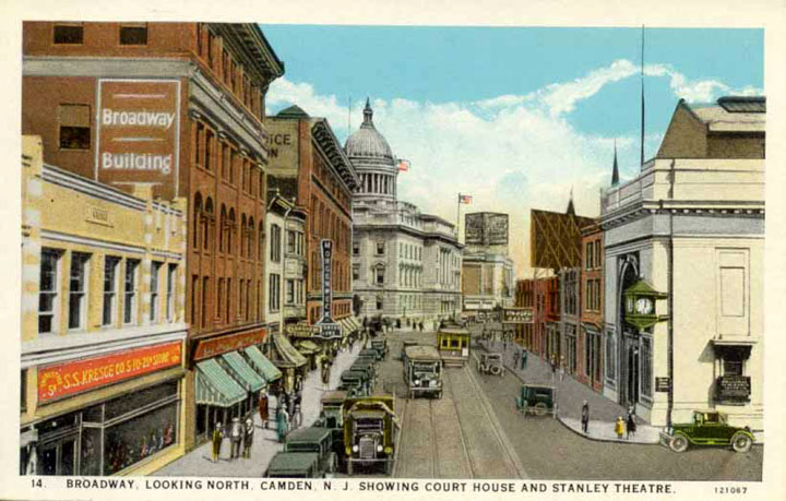 Broadway looking north from Mickle Street — about 1930