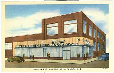 Fleck Plumbing and Heating Supplies Co., northeast corner of Haddon Avenue, Line Street and Mt. Ephraim Avenue