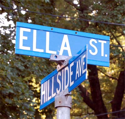 Intersection of Ella Street and Hillside Avenue, East Camden