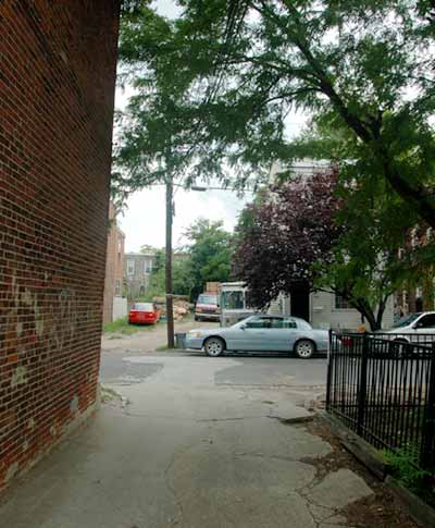 Intersection of Holcaine Avenue and Webster Street, August 5, 2011
