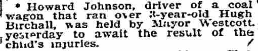 Philadelphia Inquirer, October 24, 1894 — Howard Johnson, coal wagon driver, 934 Jefferson Street