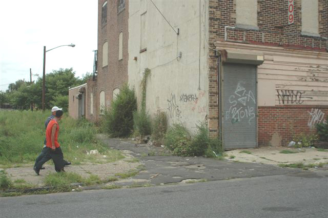 Looking west on Joint Alley from South 4th Street, September 1, 2006
