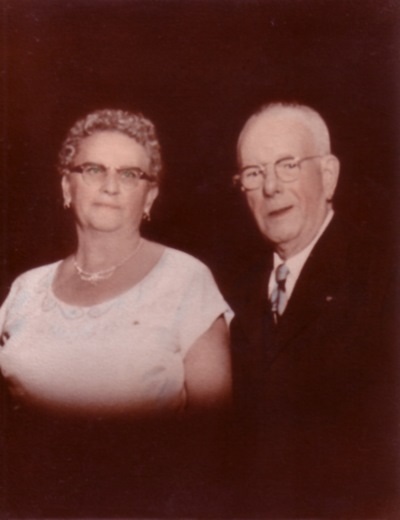 Alice and John P. Bisinger at 907 Morgan Street, late 1950s