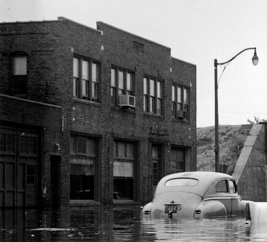 938 Kaighn Avenue, Kosciusko Hall, August 11, 1958 flood, by Bob Bartosz