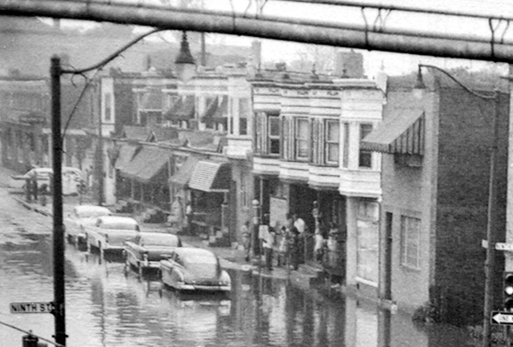 801 to 829 Kaighn Avenue flood, August 11, 1958