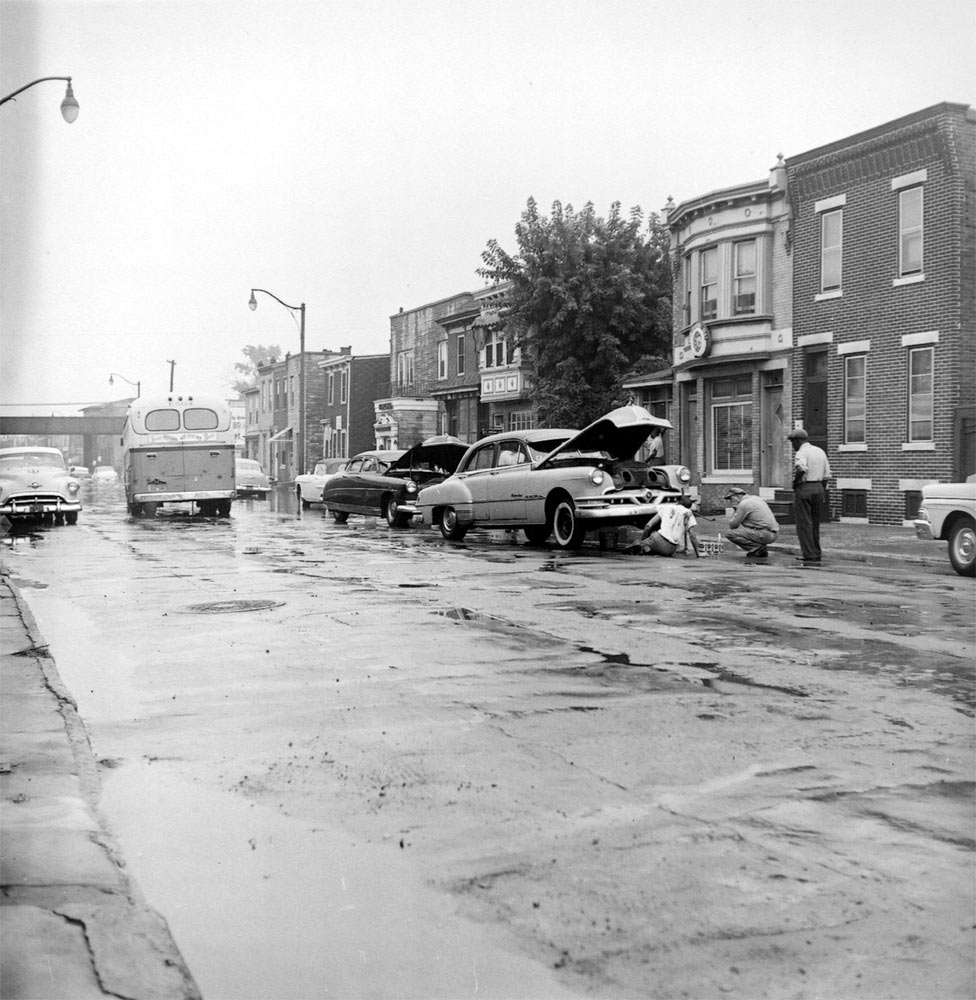 836-816 Kaighn Avenue flood, August 11, 1958, Bob Bartosz (view 2)