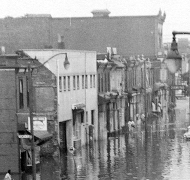 East of 1001 Kaighn Avenue flood, August 11, 1958, Bob Bartosz