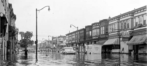 East of 1007 Kaighn Avenue flood, August 11, 1958, Bob Bartosz