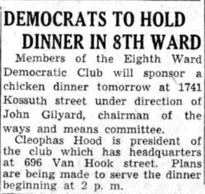 Camden Courier-Post, July 25, 1941 — Democrats to Hold Dinner in 8th Ward