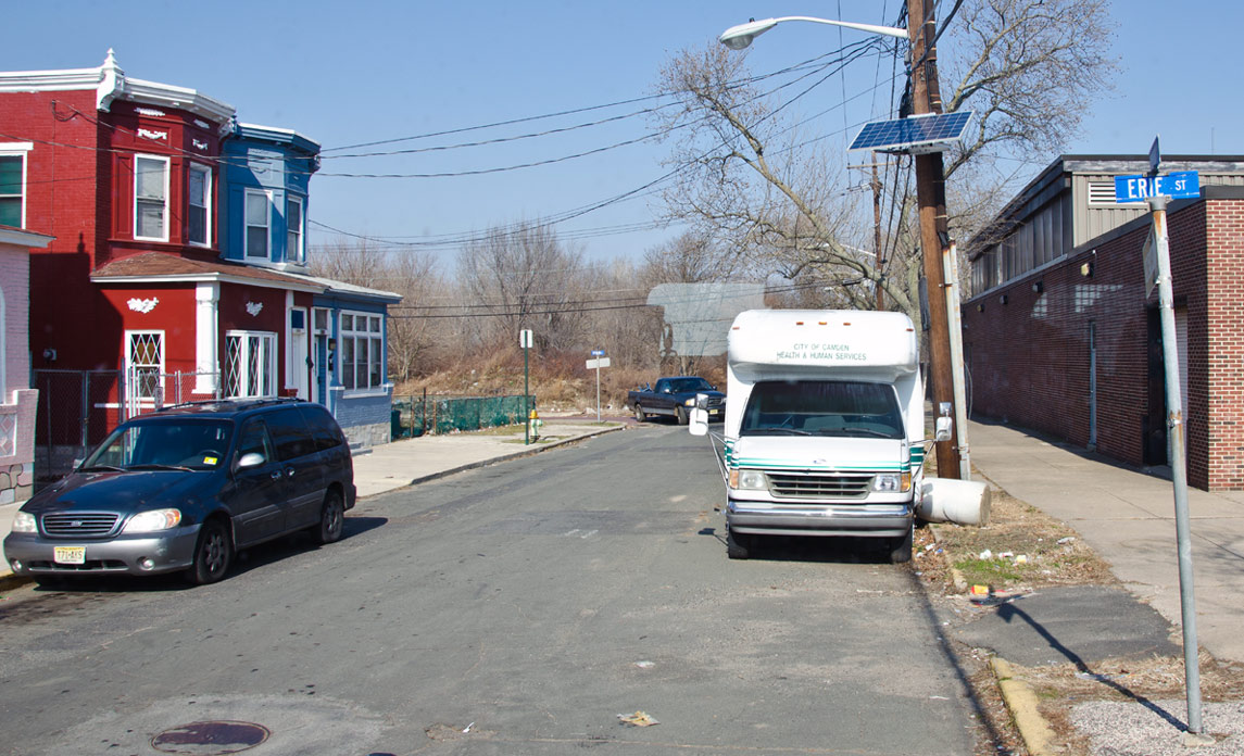 Looking north on 6th Street from Erie Street, February 2012