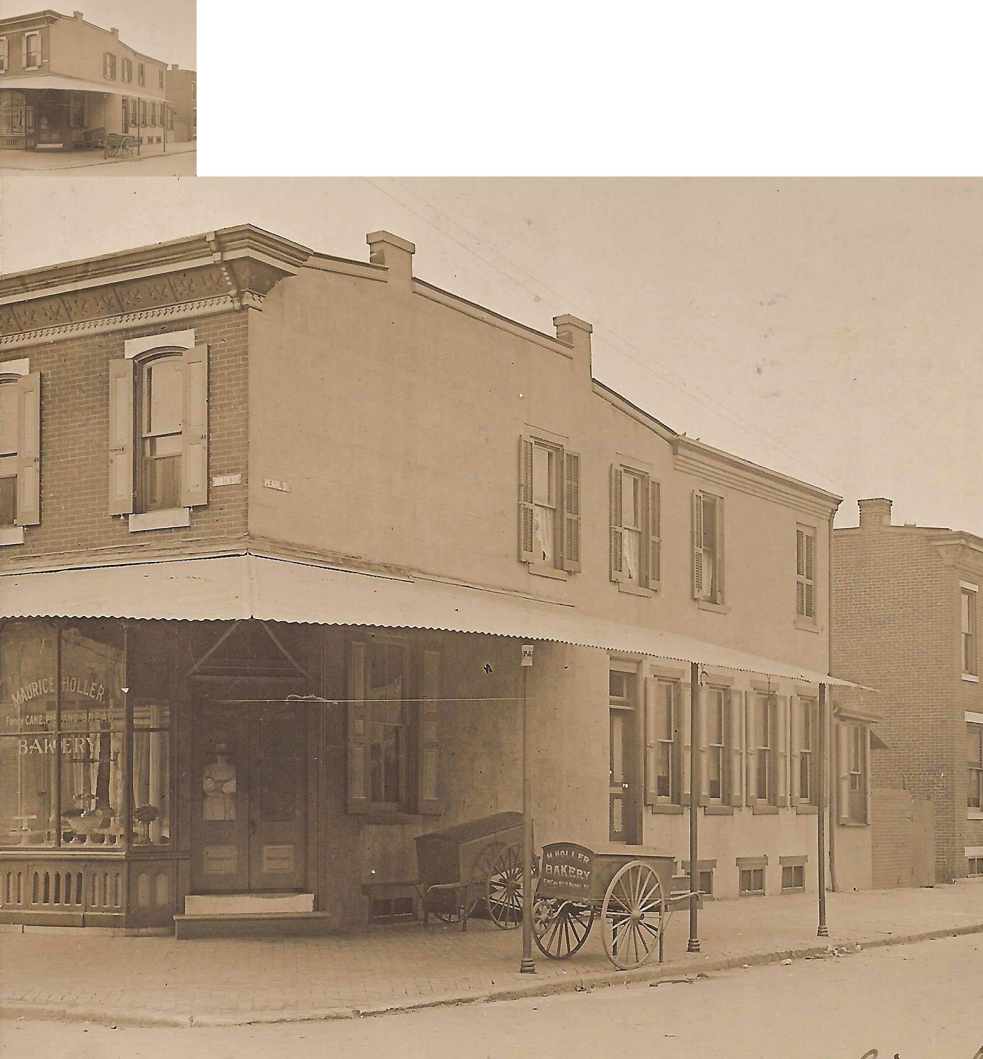 445 North 9th Street, circa 1908 — home of Maurice Holler Sr. and family