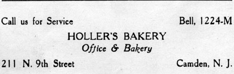 Tall Cedars of Lebanon, Camden Forest No. 5, 6th Annual Show Program, April 1931 — Holler's Bakery ad