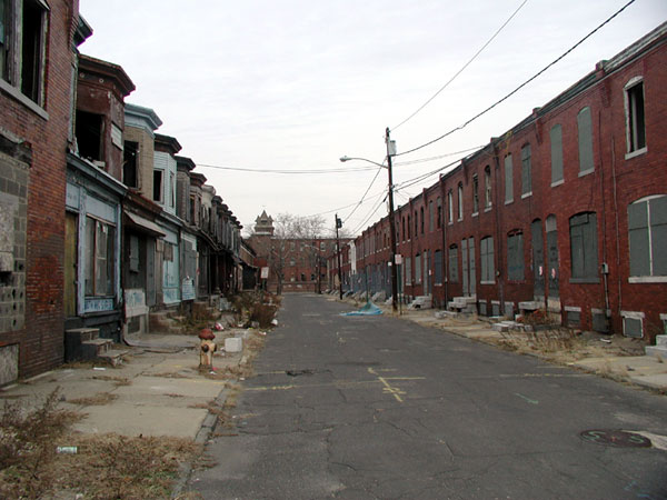 Arlington Street at Chelton Avenue looking north — December 24, 2002