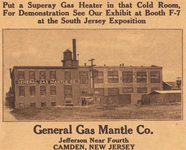 General Gas Mantle Company advertisement, 1926