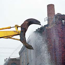 Demolition of General Gas Mantle building, February 2001